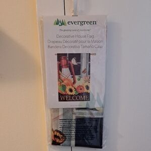 Evergreen Fall Decorative House Flag 29 X 43 Harvest Lantern New